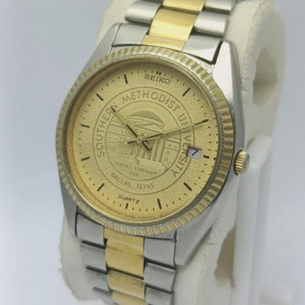 Seiko SQ 6923-8089 Southern Methodist University Gifted Vintage