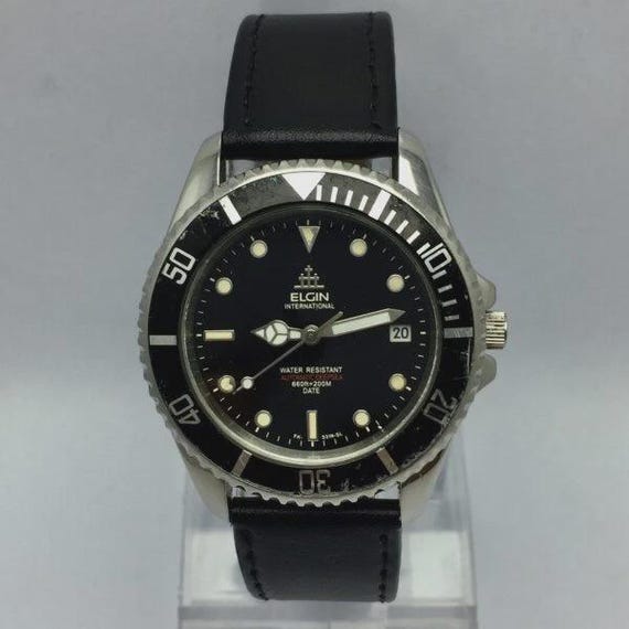 Elgin International Automatic Deep Sea FK-531N-SL Diver's Vintage