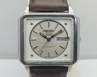 SEIKO 5 Automatic 6309-546A Day/date TV Shape Vintage Men's Watch
