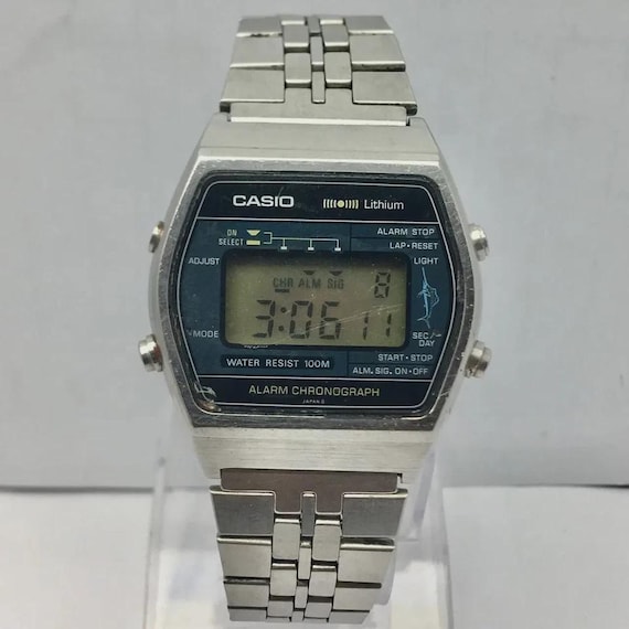 Casio Lithium Marlin W-250 Module 108 Alarm Chronograph Vintage