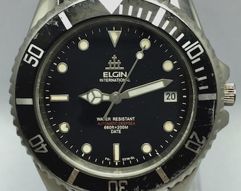 Elgin International Automatic Deep Sea FK-531N-SL Diver's Vintage