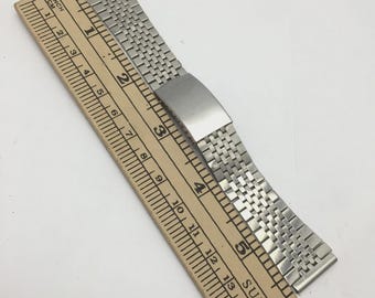 Pulsera de reloj Casio B-320L vintage para hombre, de acero inoxidable, 19 mm