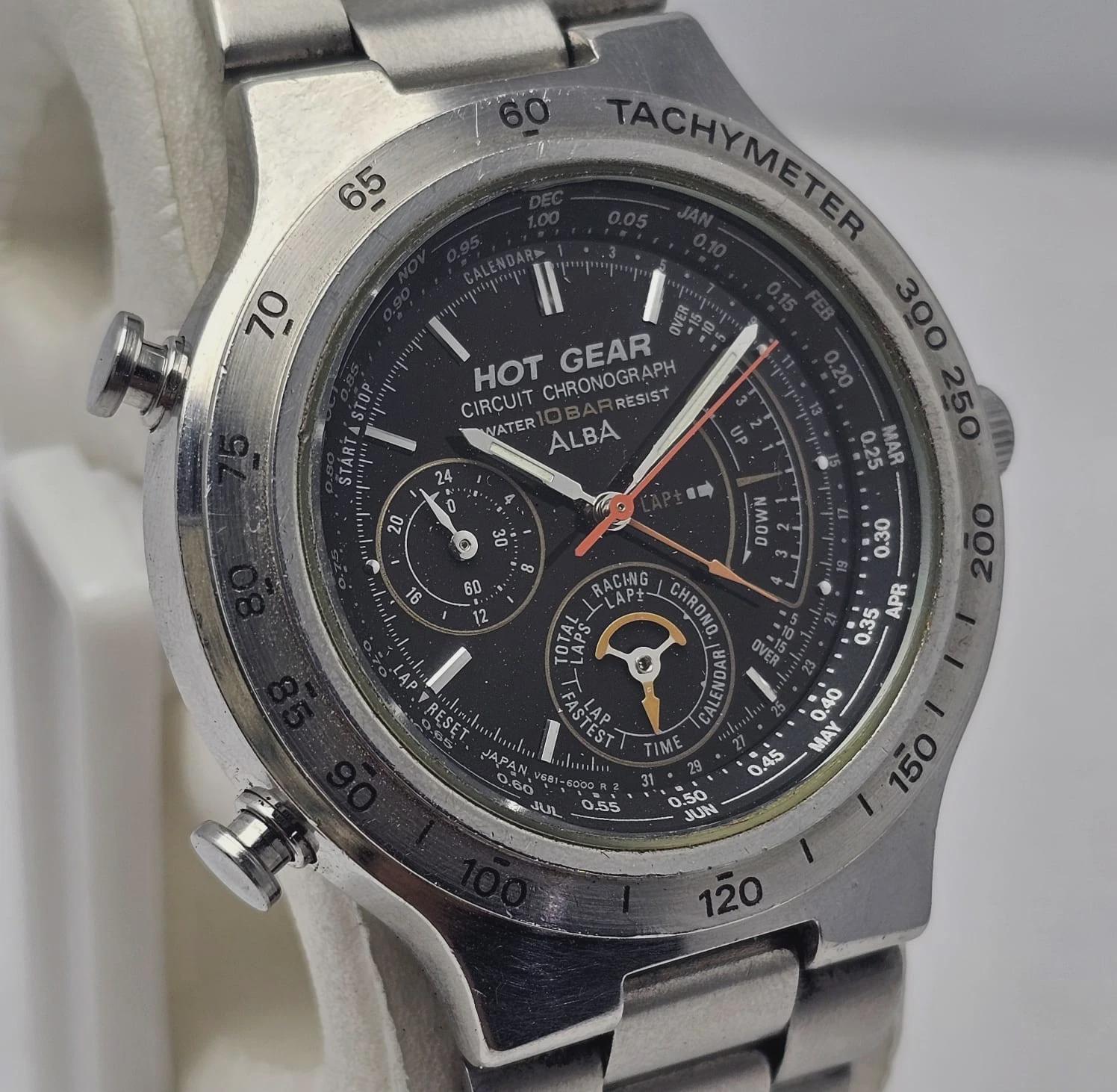 セイコー アルバ ホットギア V681-6000 サーキット クロノグラフ 