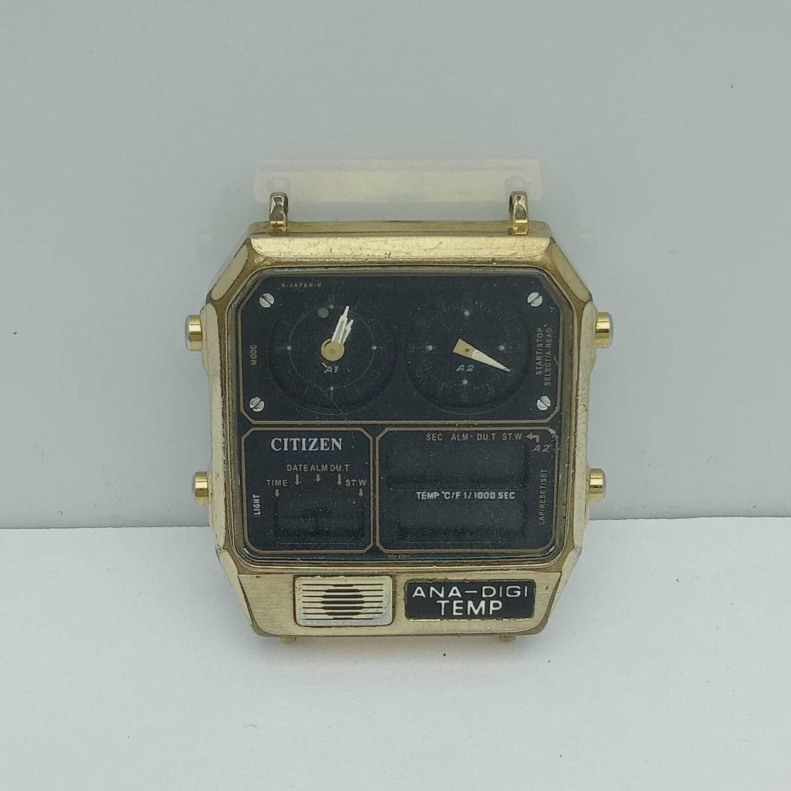 Citizen Quartz 8988-001971 Ana Digi Vintage Men's Watch for Parts