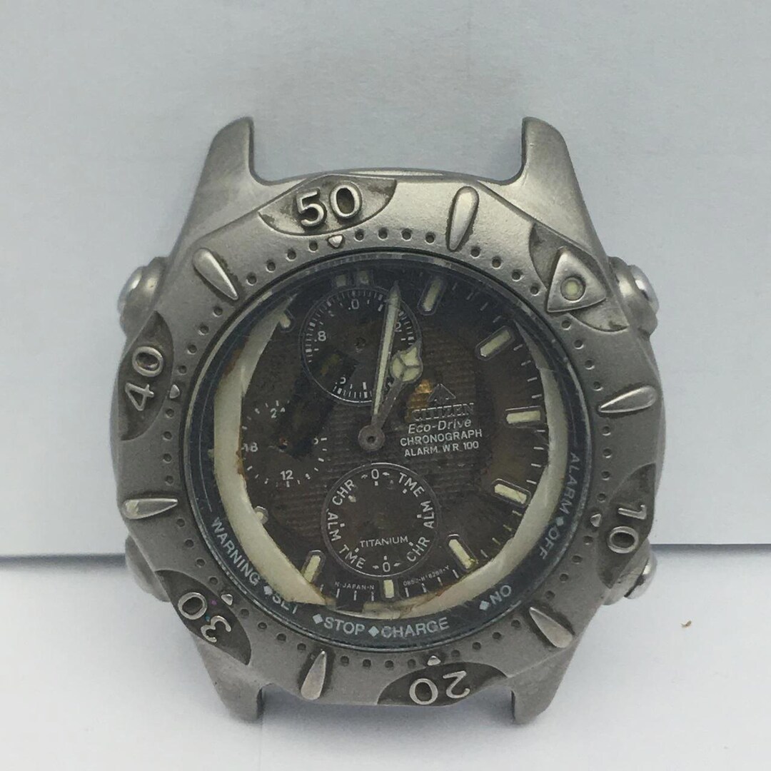 Citizen 0855-H10350 Eco-drive Chorograph Alarm Vintage Watch for
