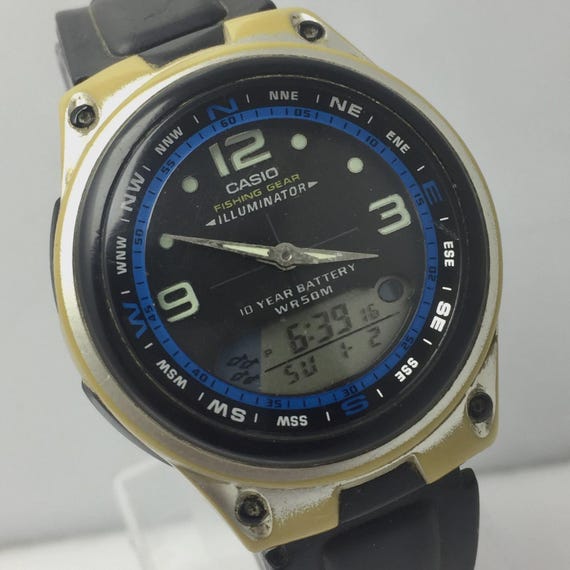 Casio Illuminator Fishing Gear 3768 AW-82 Ana-digi Quartz Vintage Men's  Watch - Etsy Australia