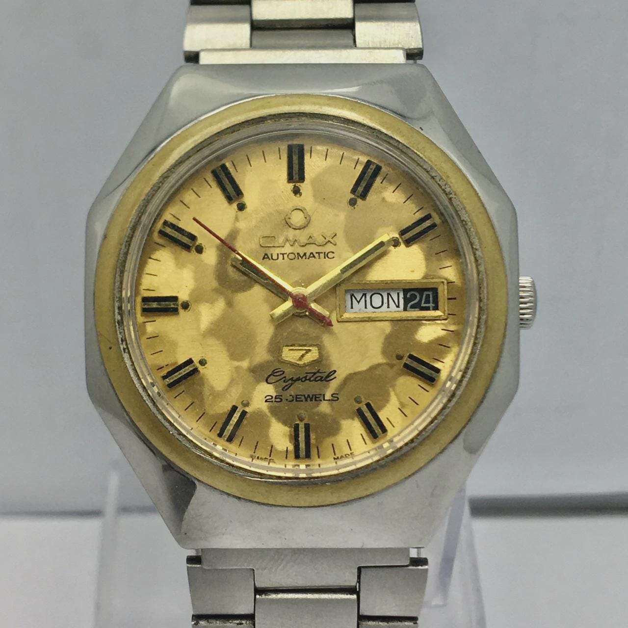 Omax Crystal Automatic 354090 Day/date Cal.2066 Vintage Men's