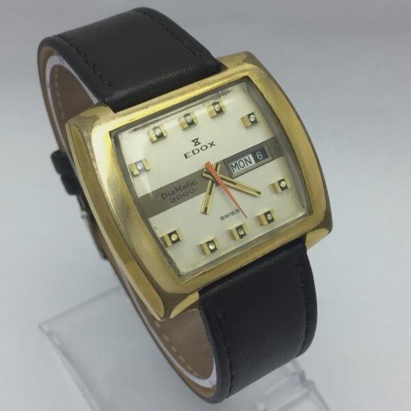 Edox DiaMatic 3000 自動巻き デイ/デイト ヴィンテージウォッチ 