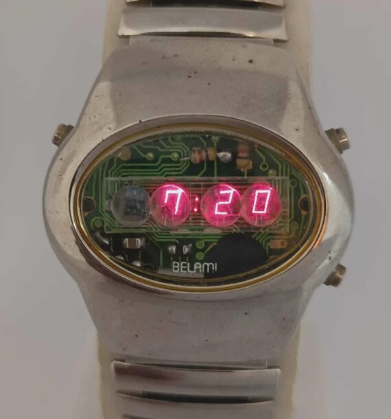 Belami LED Quartz LD003 Digital Vintage Men's Watch - Etsy