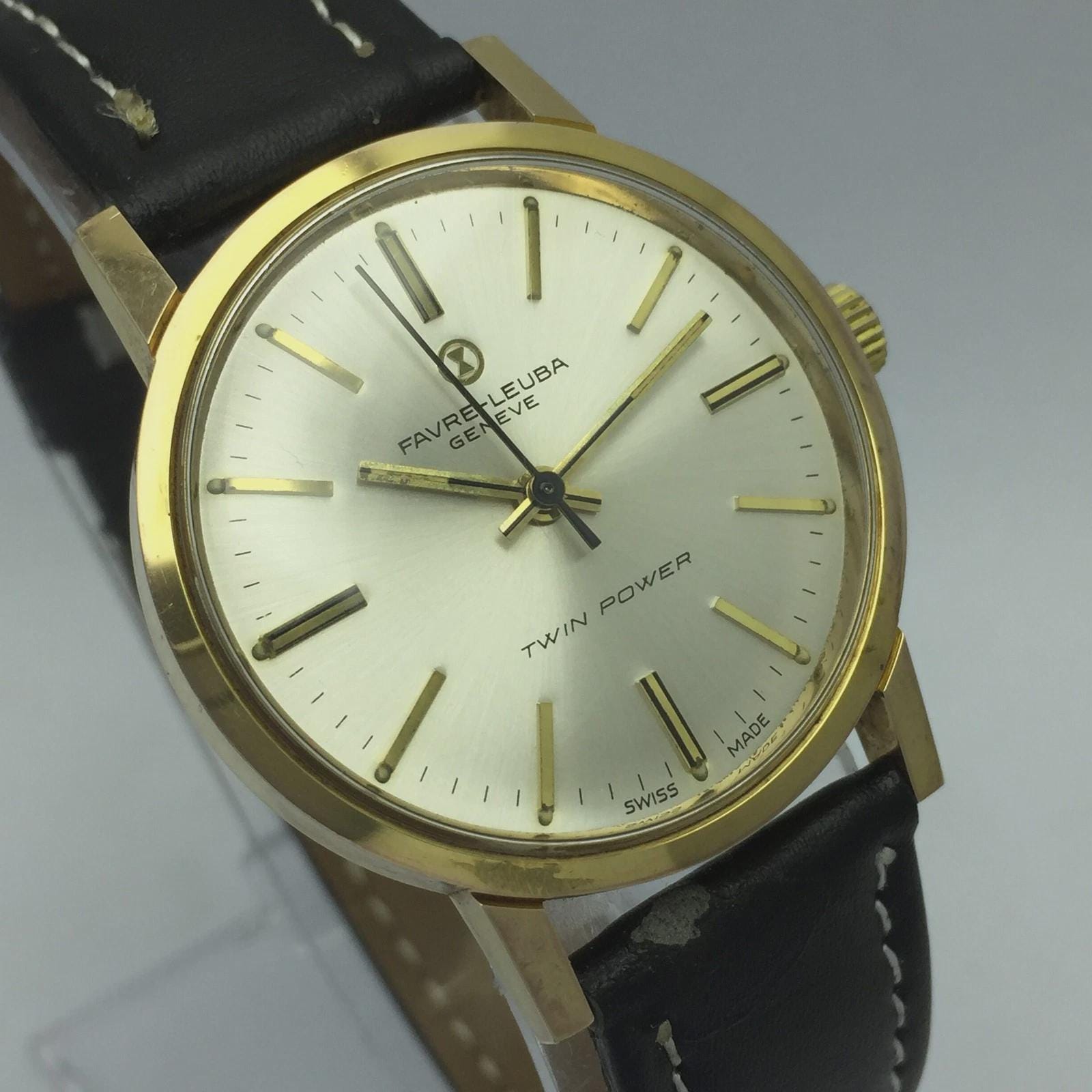 Favre-leuba Geneve Twin Power 4511-51 Manual Winding Vintage Watch