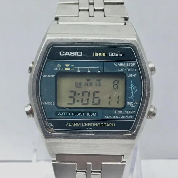 Casio Lithium Marlin W-250 Module 108 Alarm Chronograph Vintage