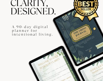 Digital Planner For Work Goodnotes | 90-Day Undated iPad Planner | Minimalist Daily Weekly Monthly Goal Setting | Android PDF