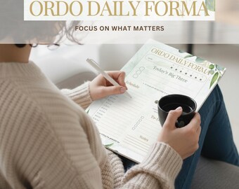 Minimalist Daily Planner for iPad, GoodNotes, Undated Digital PDF