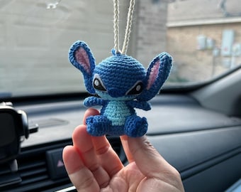 Punto colgante de ganchillo y ángel, dije de espejo hecho a mano, regalo de San Valentín, regalo de cumpleaños