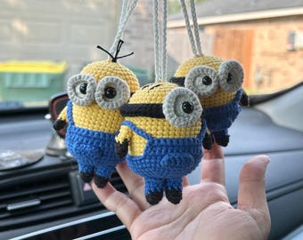 Minions de crochet para colgar, regalo de San Valentín, regalo de cumpleaños