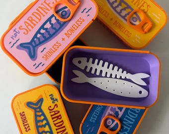 Sardinen Schmuckschatulle Reisekoffer Trinket Tablett