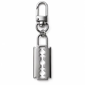 Punk Belt Loop Charm, Razor Blade Clip On Accessory for Jeans, Grunge Bag Charm