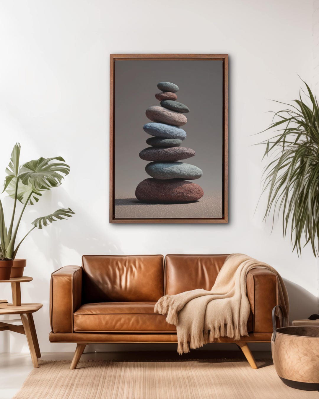 Zen Stone Stack Wall Art – Minimalist Balance Illustration - Etsy