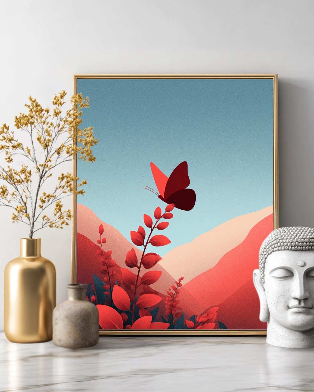Vibrant Butterfly Wall Art, Colorful Nature Canvas Print, Framed ...