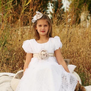 lace First Communion dress LDS baptism dress flower girl dress Confirmation dress girl baptism dress The Jane Dress Size 6-10 image 1