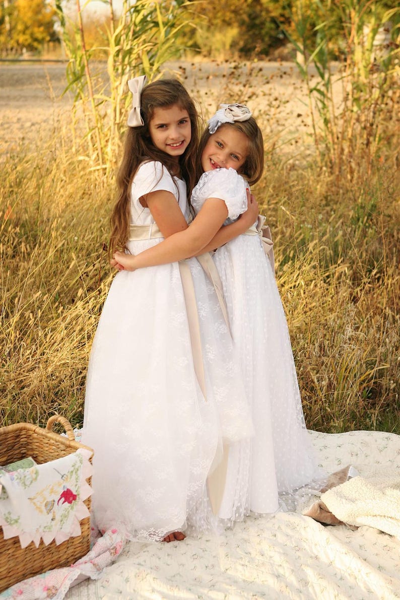 lace First Communion dress LDS baptism dress flower girl dress Confirmation dress girl baptism dress The Jane Dress Size 6-10 image 4