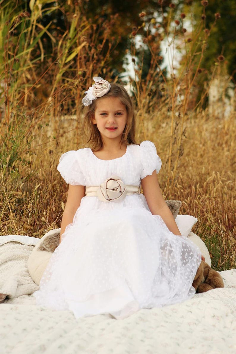 lace First Communion dress LDS baptism dress flower girl dress Confirmation dress girl baptism dress The Jane Dress Size 6-10 image 1