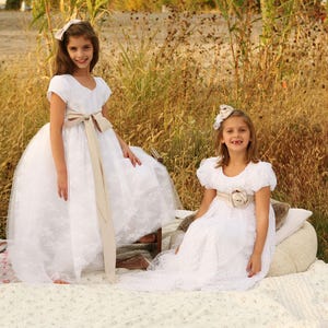 lace First Communion dress LDS baptism dress flower girl dress Confirmation dress girl baptism dress The Jane Dress Size 6-10 image 3