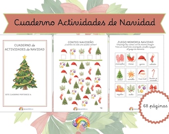 Cuaderno de Actividades de Navidad para niños de 3-6 años - Castellano