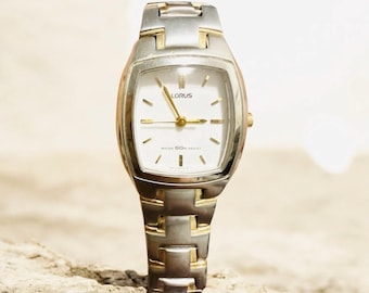 Women’s vintage Eddie Bauer 2 tone gold watch stainless steel tank style w/date Eddie Bauer | Accessories | Vintage Eddie Bauer Dress Watch  main image 2