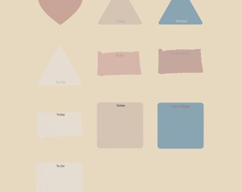 Sticky Notes Pack – 10 PNG Aesthetic Planner Stickers