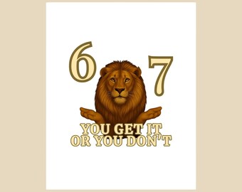 67 LION Fine Art Poster | Lion Poster 20x25 cm | Home Decor | Art Poster | Animal Art | Living Room Decor | Gift Idea