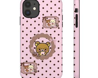 Kawaii Bear Polka Dot Phone Case | Tough Case Rilakkuma