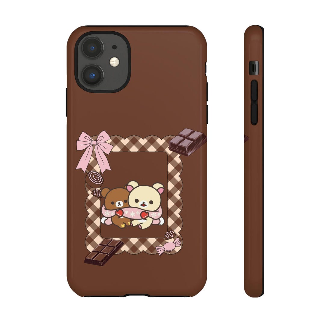 Rilakkuma Cuddle Phone Case | Cute Bear Character Silicone Tough Case ...