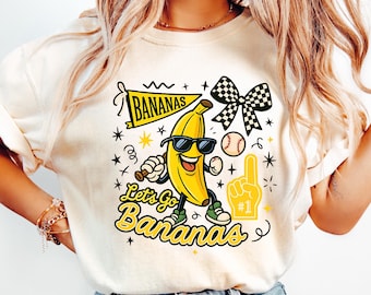 Funny Banana Baseball Shirt, Sports Team Mascot Shirt,Hip Hop Banana Shirt,Funny Baseball Shirt,Baseball Gift, Kids t shirt, baseball lover