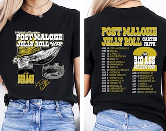 Post Malone Jelly Roll Tour Comfort Color Shirt, Big Ass Stadium Tour 2026 Sweatshirt, Posty Merch, Posty Shirt, Country Music Tour