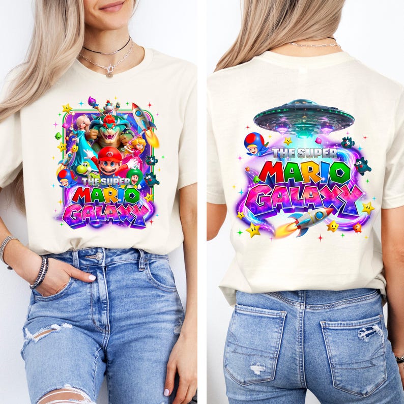 Super Mario Galaxy Movie Shirt,Universal Studios Super Mario Tee,Mario Since 85 Tee,Universal Orlando Birthday Gift,Disney Shirt image 3