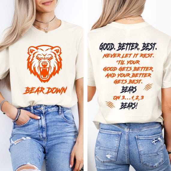 Good Better Best Bear Down Shirt, Claw Scratch Football Hoodie, Chicago Sports Fan Shirt, Vintage Athletic Hoodie Gift for Him
