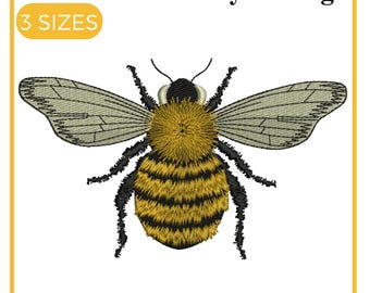 Bee Embroidery Design, Queen Bee embroidery, Honey Bee Embroidery, Mini Bee Embroidery, Flying Bee Design, Machine Embroidery Design