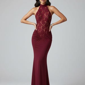 navy blue dress for baby girl Backless Tight Short Lace Homecoming Dress K787 Red / 00 main image 0