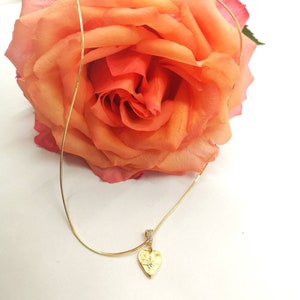 Gold Heart Necklace , Gold Heart Pendant, North Star Heart Pendant, 14k Gold Heart Locket,  Star Pendant, Gold Star Necklace, Gifts for Her