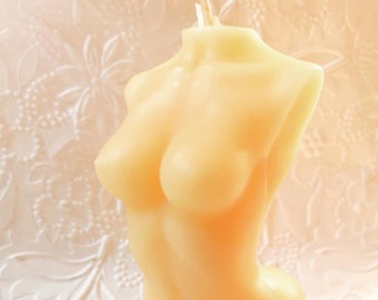 Beeswax Goddess Candle, Woman Figure Sculpture, Honey Scent