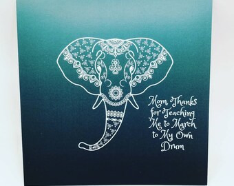 Mother's Day Card, Elephant Themed Mother's Day Card, Unique Mother's Day Postcard, Thank You Mother Card, Mother Elephant and Baby Card