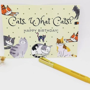 Cats Birthday Card, Cat Lover Birthday Card, Crazy Cat Lady Card, Quirky Birthday Card, Friendship Card, Furbabies Cards, Funny Birthday