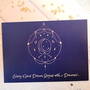 Carte d'encouragement rêveur céleste, carte de voeux, cadeaux pour elle, cartes wicca, cartes païennes, amitié, carte de occasion unique, carte d'anniversaire
