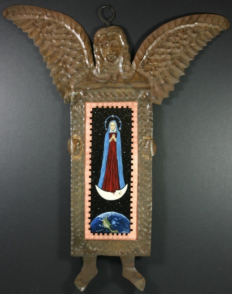 The Assumption of Our Lady Into Heaven Original Retablo in image 0