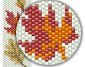 Autumn Leaves - fall fashion - Pattern Peyote Bracelet - seed bead pattern