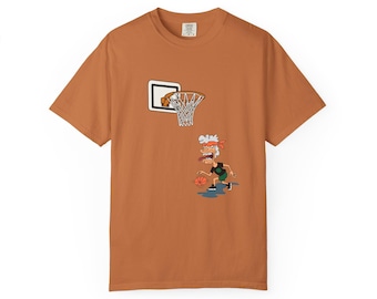 Garment-Dyed Comfort Colors : Cartoon Basketball Player T-Shirt – Streetwear Basketball Tee - Unisex