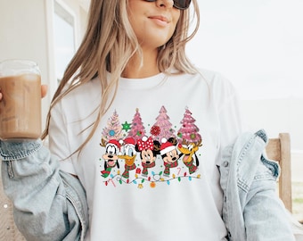 Disney Mickey And Friends Christmas Crop Top, Disneyland Christmas Baby Tee, 2025 Mickey’s Very Merry Shirt, Disney Crop Top