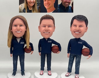 Figurine personnalisée pour entraîneur de basket-ball, cadeau personnalisé pour entraîneur, cadeau d'équipe pour entraîneur de basket-ball, figurine personnalisée de fin de saison photo