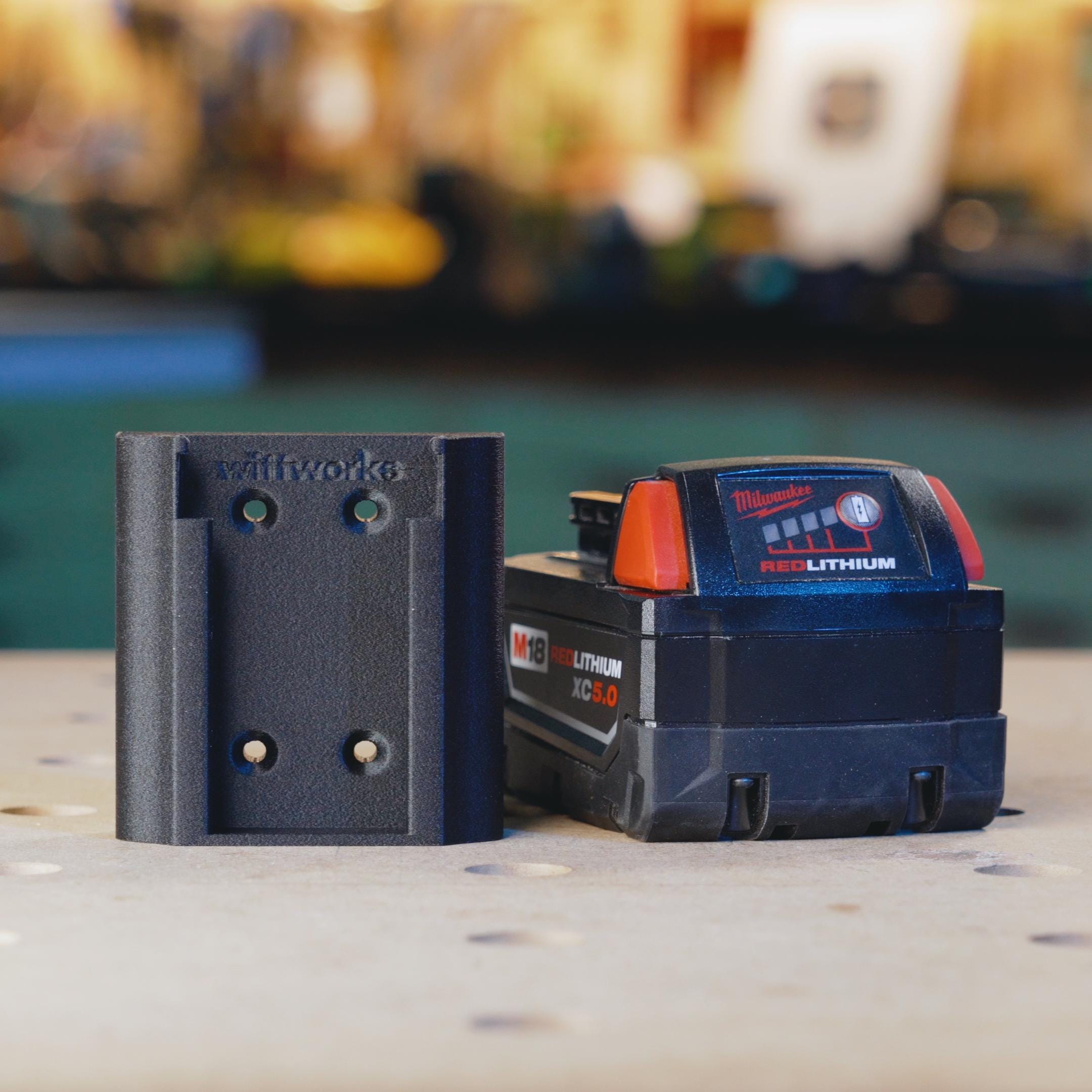 Battery Holder Compatible with Milwaukee 18v Battery